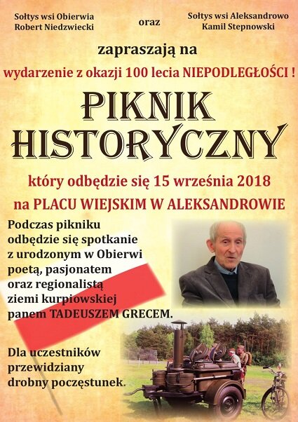 PIKNIK HISTORYCZNY z okazji 100-lecia NIEPODLEGŁOŚCI!